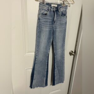 Stylish Risen Denim Flare Jeans